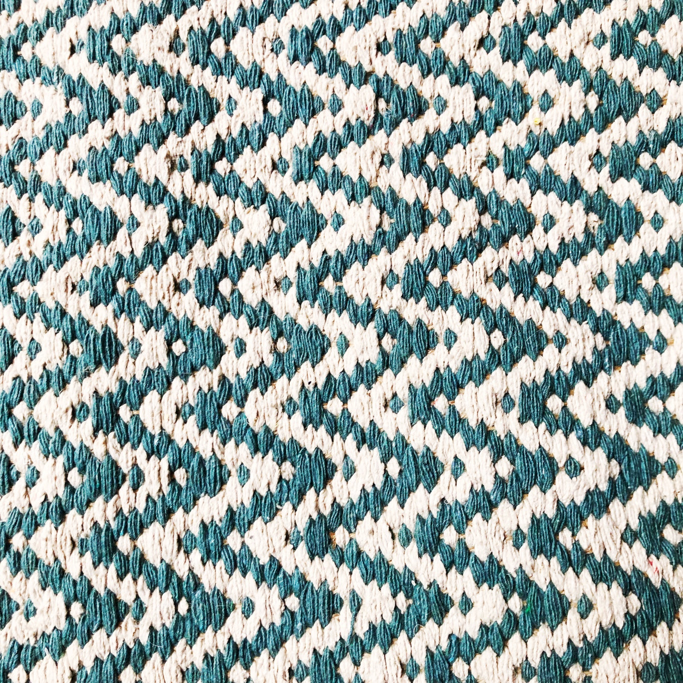 Teal Zig Zag Rug
