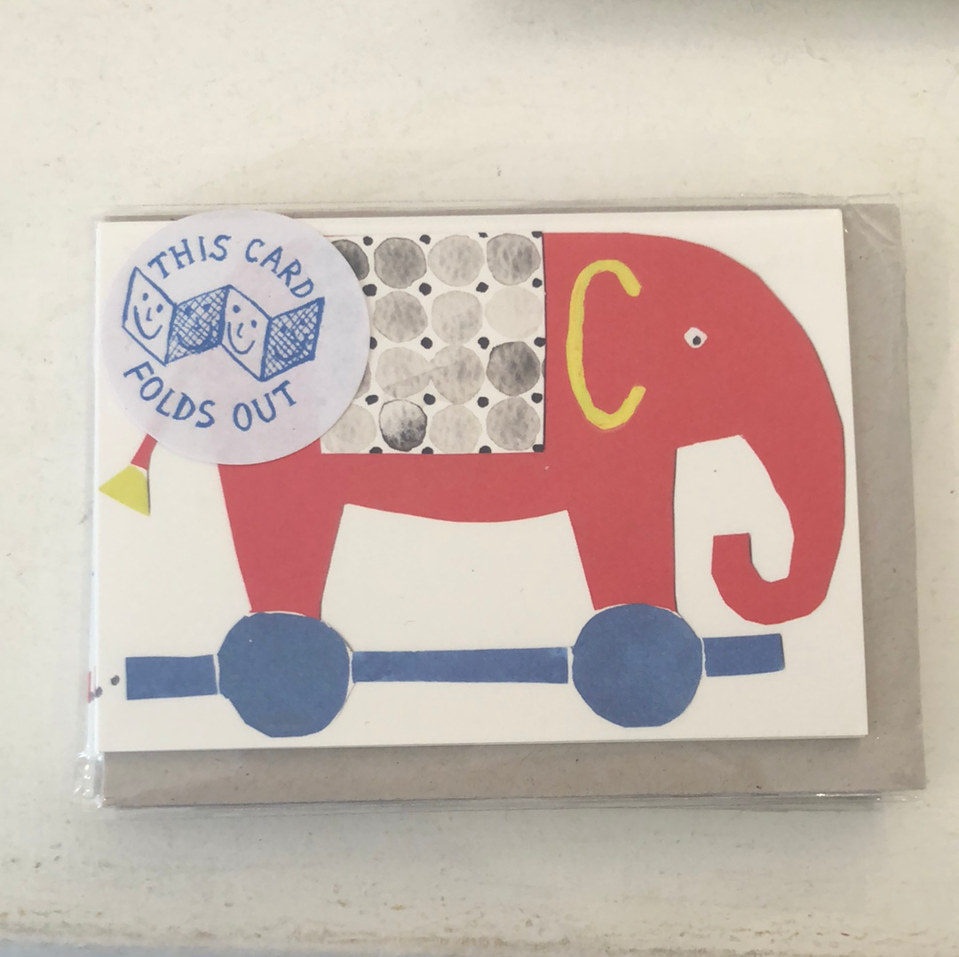 Elephant Fold out greeting card