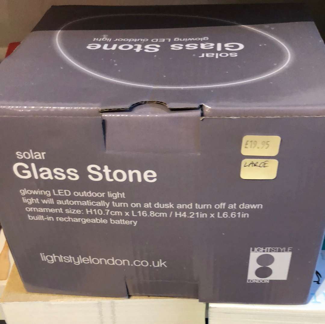 Glass Stone LED solar outdoor light