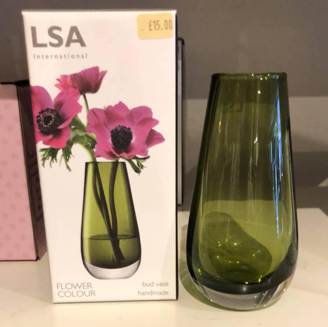 Green Flower Colour Vase