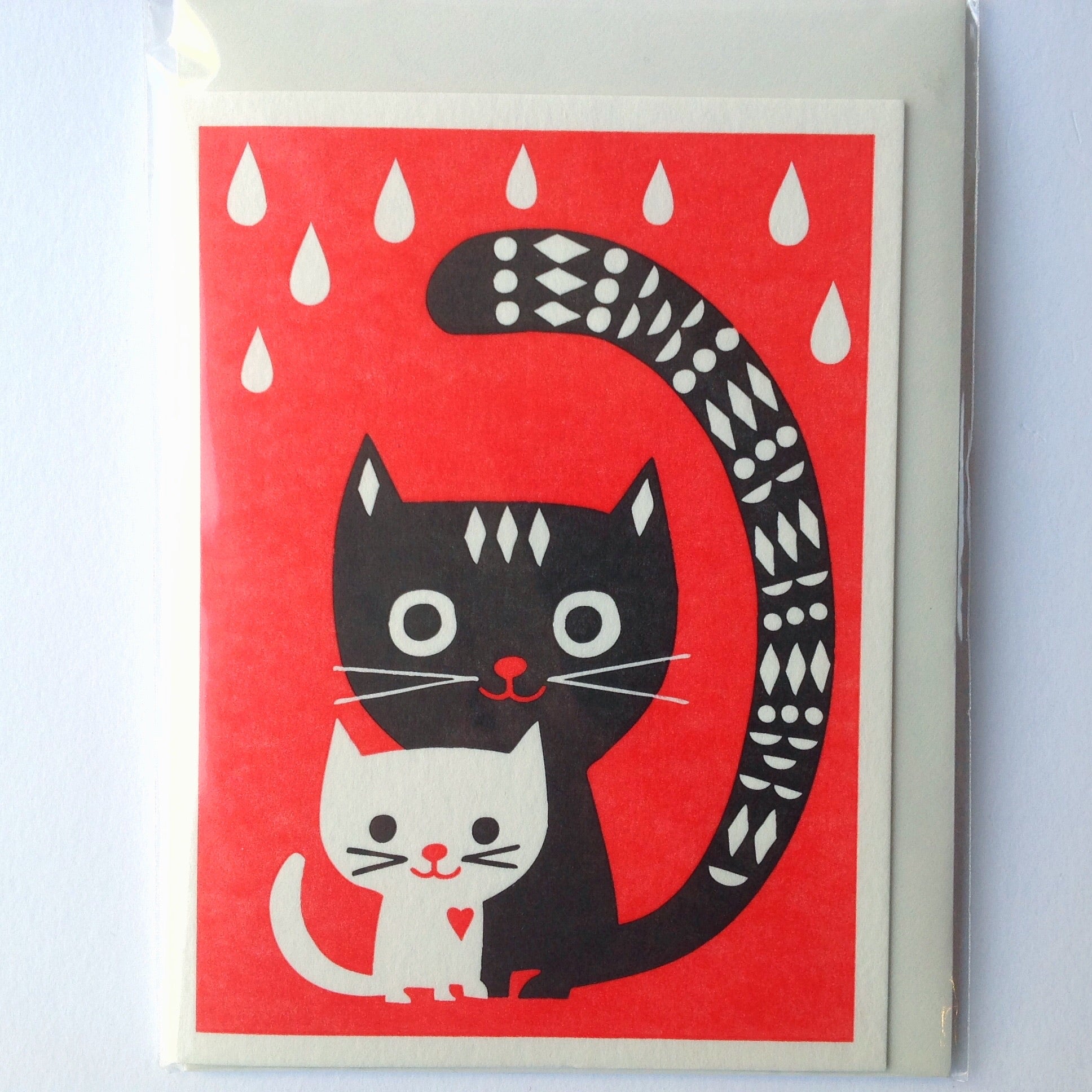 Cats letterpress card