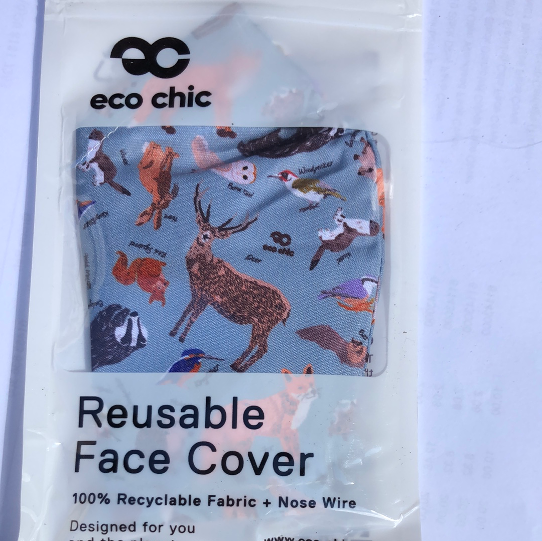 Re-usable face covering - Woodland animals
