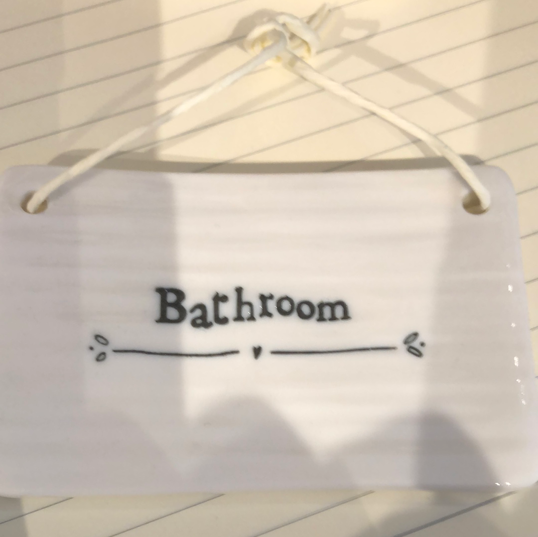 Porcelain Bathroom Sign 6342