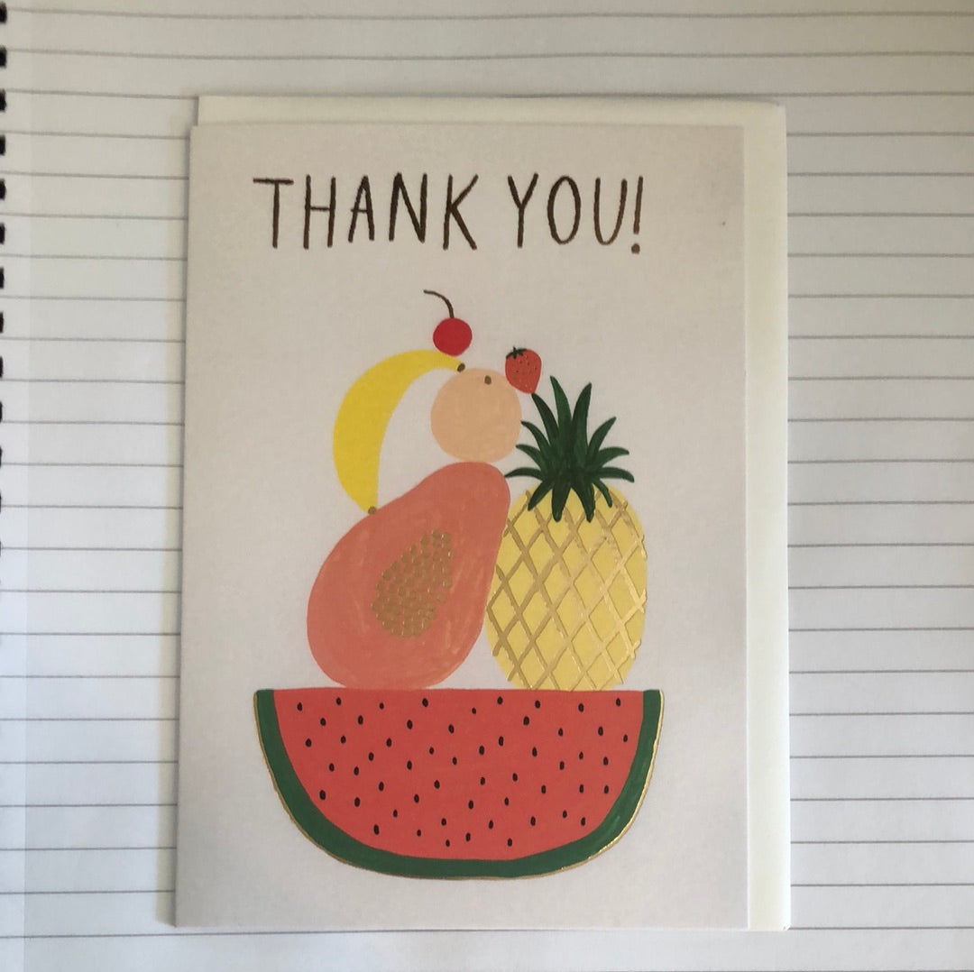 Card - Thank you bowl of fruit GCN 330