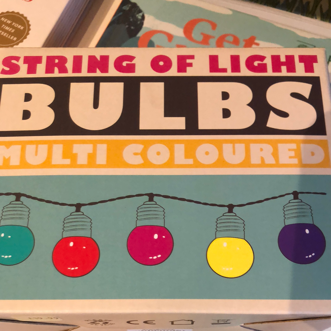 String of bulb lights multi coured