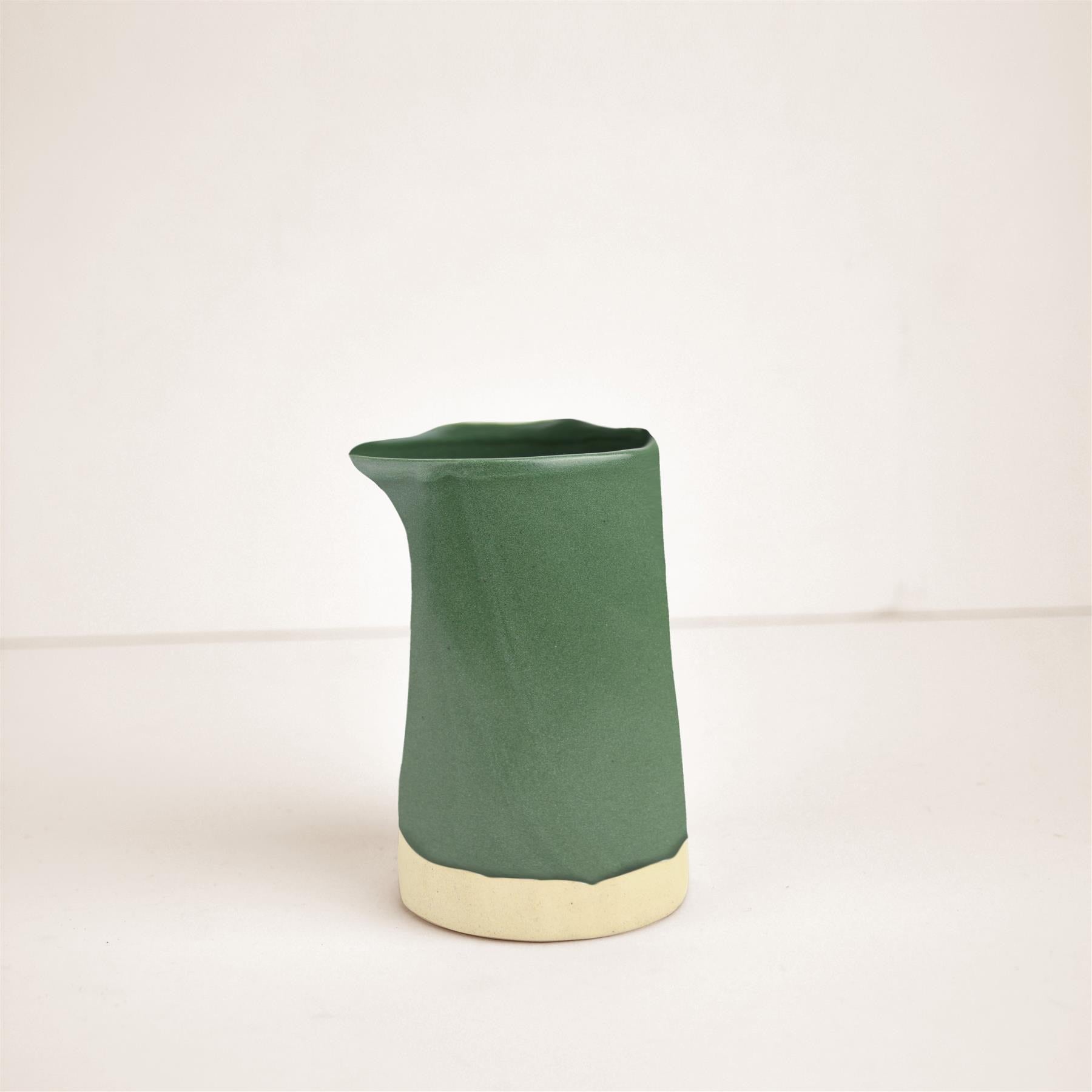 Hand Made Carafe-Courgette Green