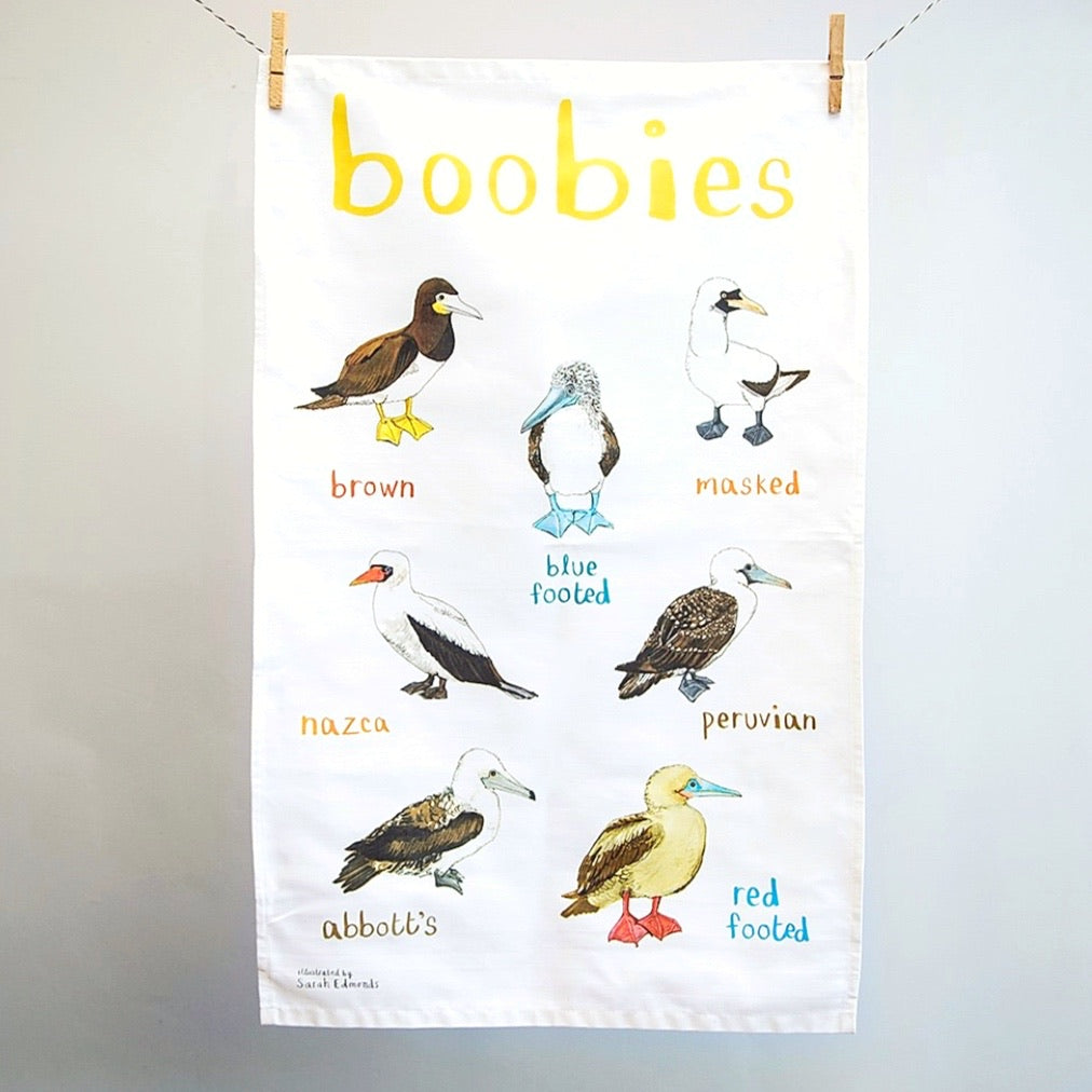 Birds Tea Towel - Boobies