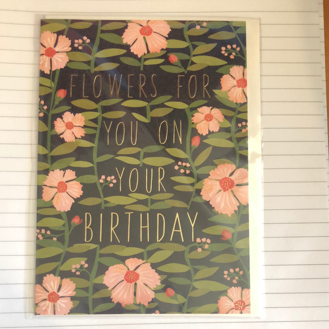 Card - Flowers on your birthday GC2149