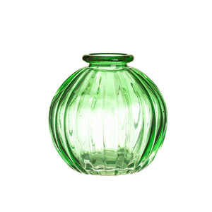 Mini Green Glass  Bud Vase