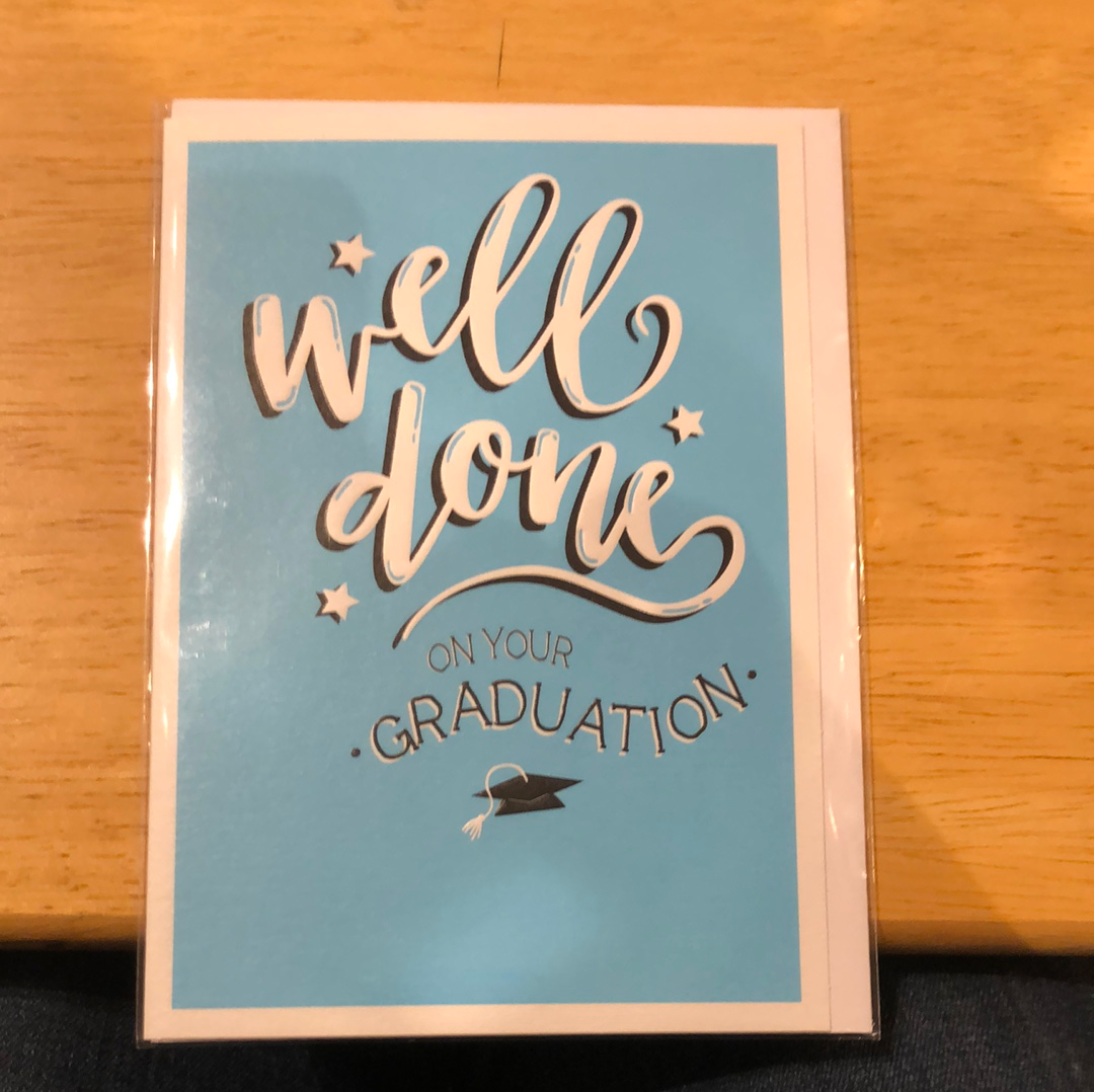 Well done on your graduation