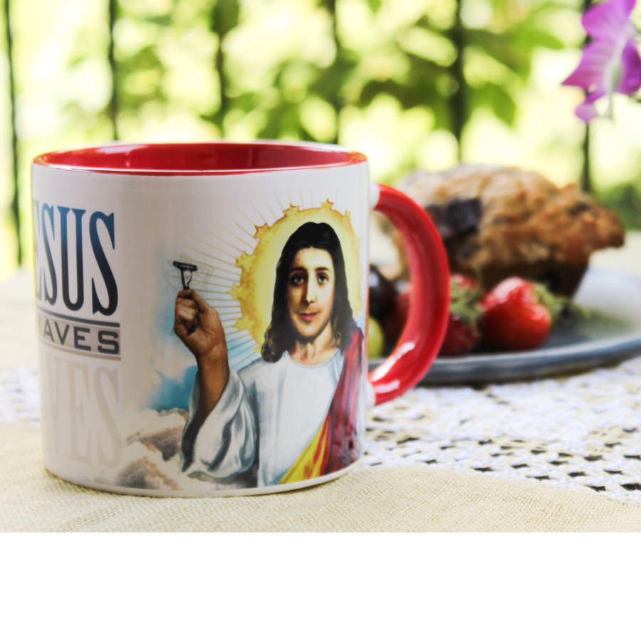 Jesus shaves mug